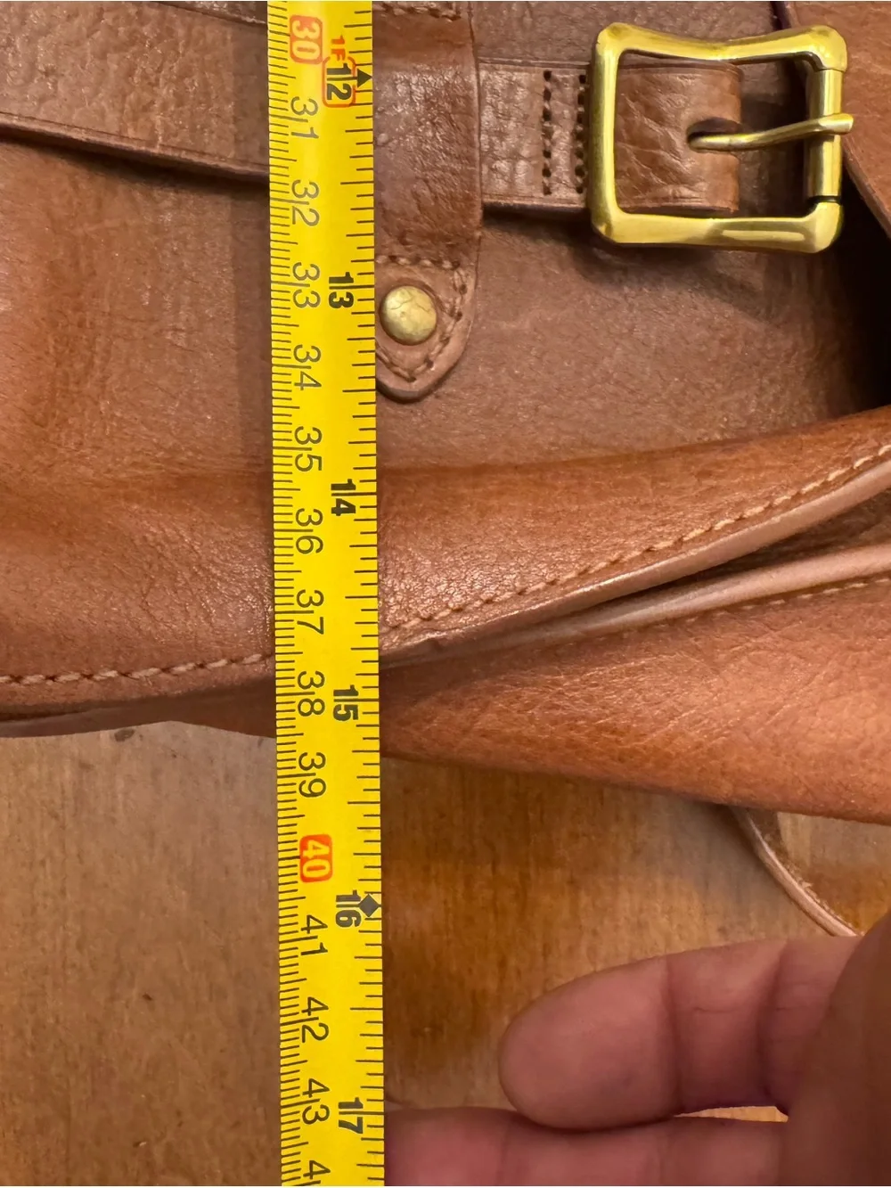 J. Crew Brown Leather Laptop Satchel with Gold-Tone Hardware